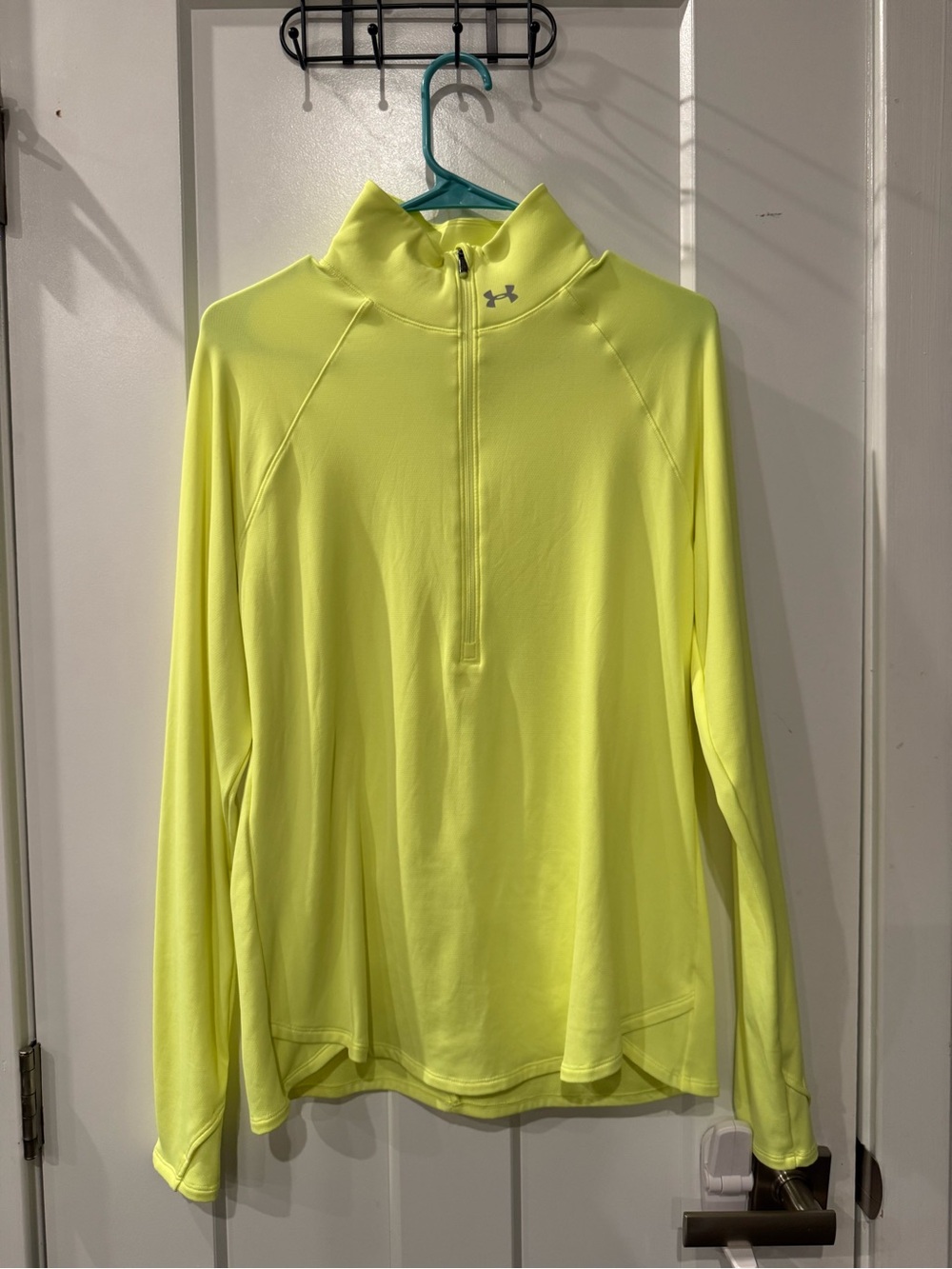 Under Armour Women’s Neon Yellow Long-Sleeve Quarter-Zip Top